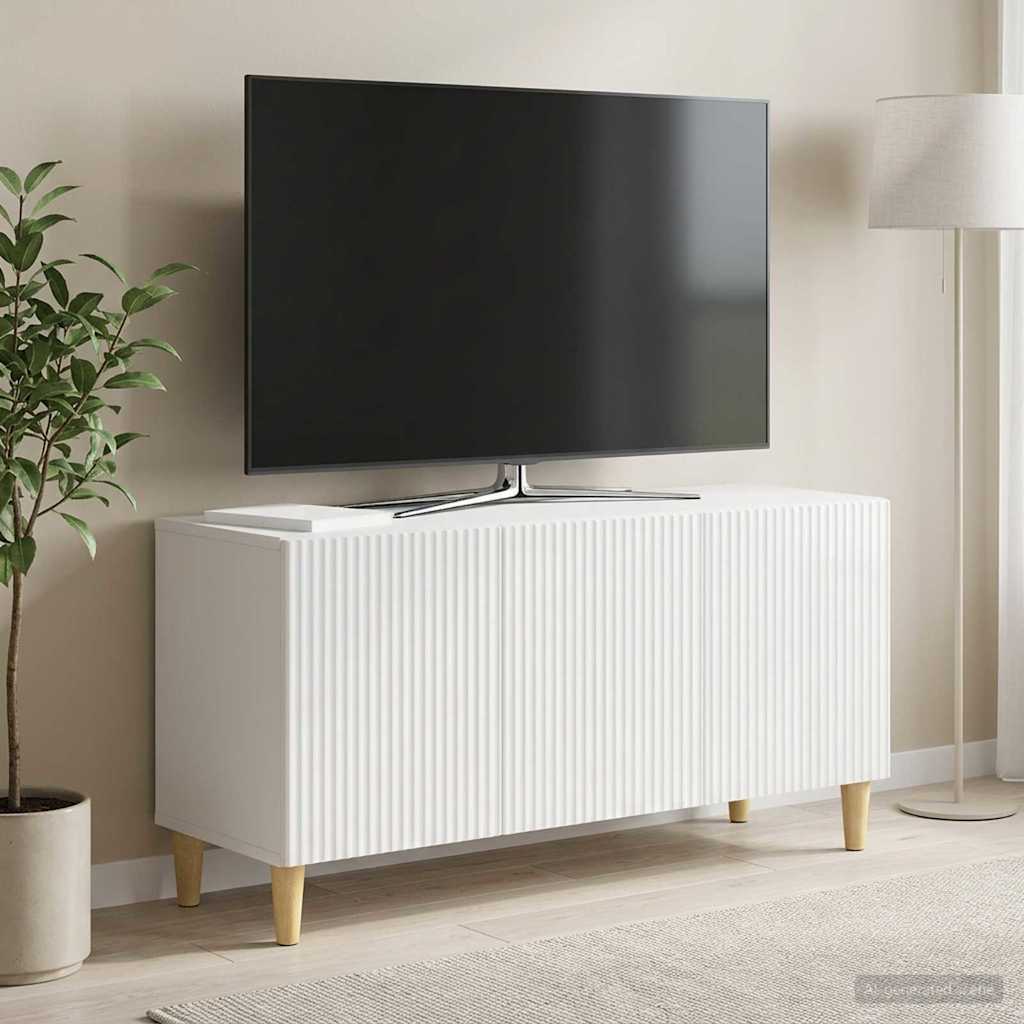 vidaXL Cabinet TV Alb foarte lucios 99 x 34,5 x 50 cm Lemn prelucrat