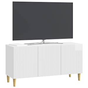 Televizní skříň Bílá s vysokým leskem 99 x 34,5 x 50 cm - obrázek 2