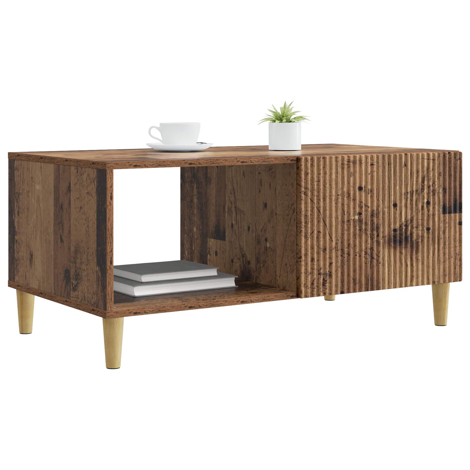 Масичка за кафе Старо дърво 90 x 50 x 40 cm Инженерна дървесина - Image 2