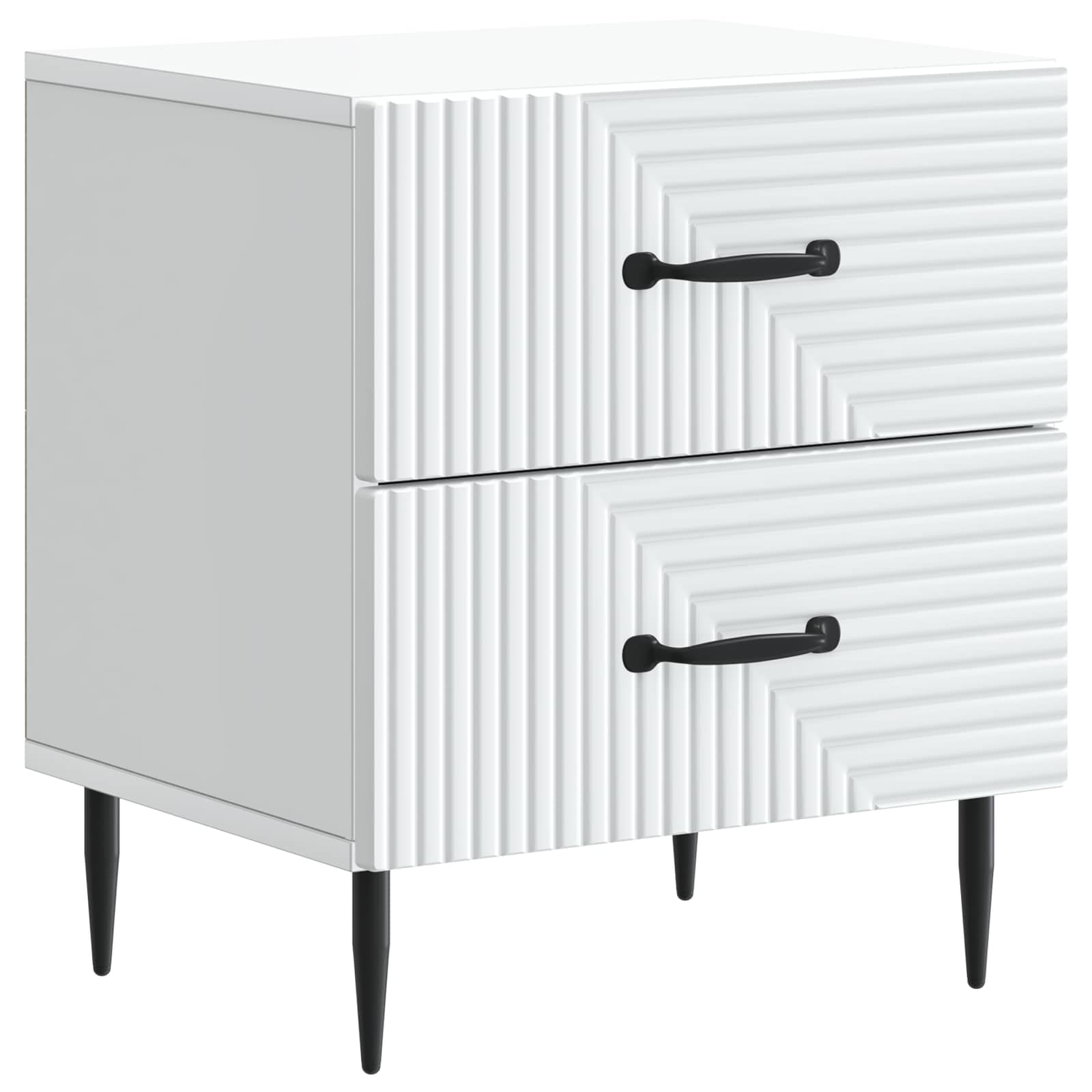 vidaXL Dulap de noapte Alb 43 x 34,5 x 47,5 cm Lemn prelucrat