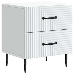Noční skříňka 2 pcs Bílá 43 x 34,5 x 47,5 cm Kompozitní dřevo - obrázek 5