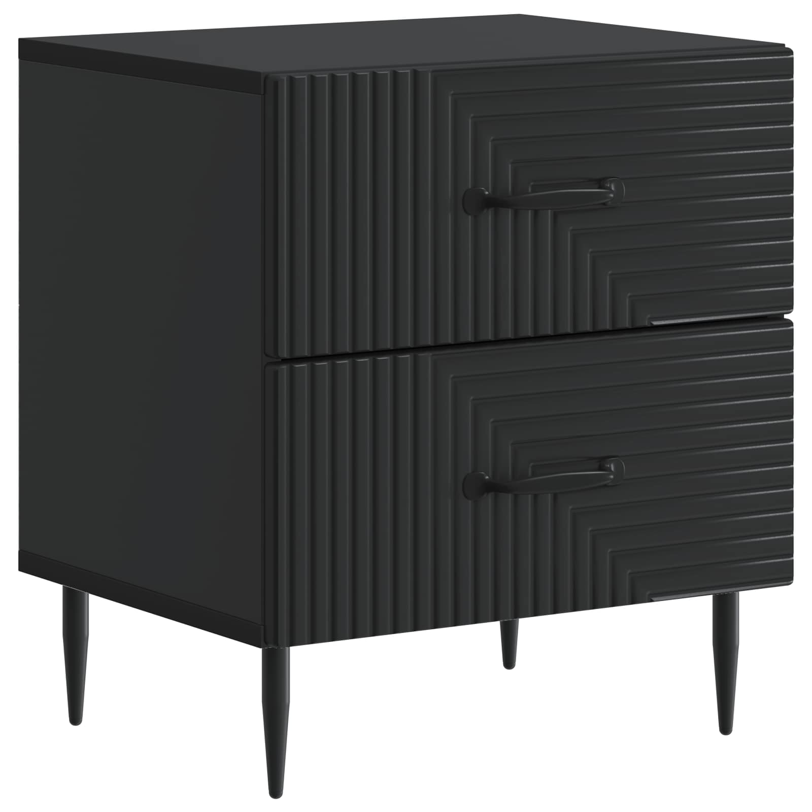 vidaXL Dulap de noapte Negru 43 x 34,5 x 47,5 cm Lemn prelucrat