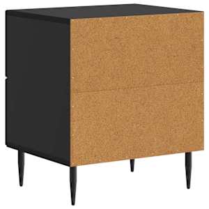 Noční skříňka 2 pcs Černá 43 x 34,5 x 47,5 cm Kompozitní dřevo - obrázek 9