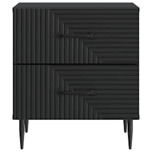 Noční skříňka 2 pcs Černá 43 x 34,5 x 47,5 cm Kompozitní dřevo - obrázek 7