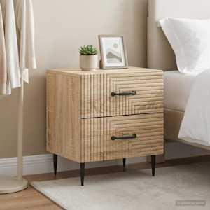 Nočna omarica s predalom 2 pcs Sonoma hrast 43 x 34,5 x 47,5 cm