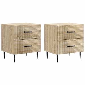 Nočna omarica s predalom 2 pcs Sonoma hrast 43 x 34,5 x 47,5 cm