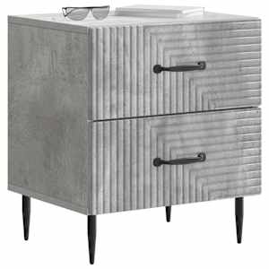 Noční skříňka 2 pcs Betonově šedá 43 x 34,5 x 47,5 cm - obrázek 3
