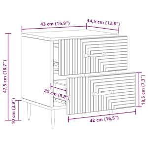 Noční skříňka 2 pcs Bílá s vysokým leskem 43 x 34,5 x 47,5 cm - obrázek 13