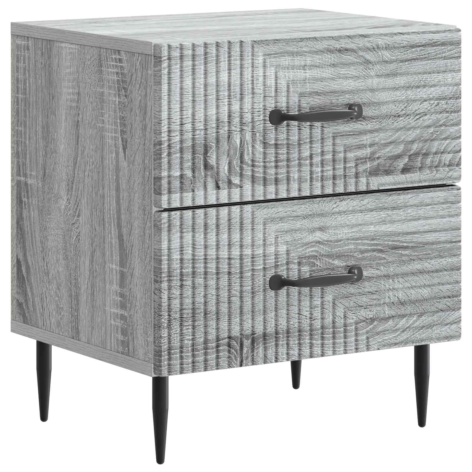vidaXL Dulap de noapte Sonoma gri 43 x 34,5 x 47,5 cm Lemn prelucrat