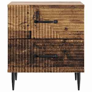 Noční skříňka se zásuvkou 2 pcs Staré dřevo 43 x 34,5 x 47,5 cm - obrázek 7