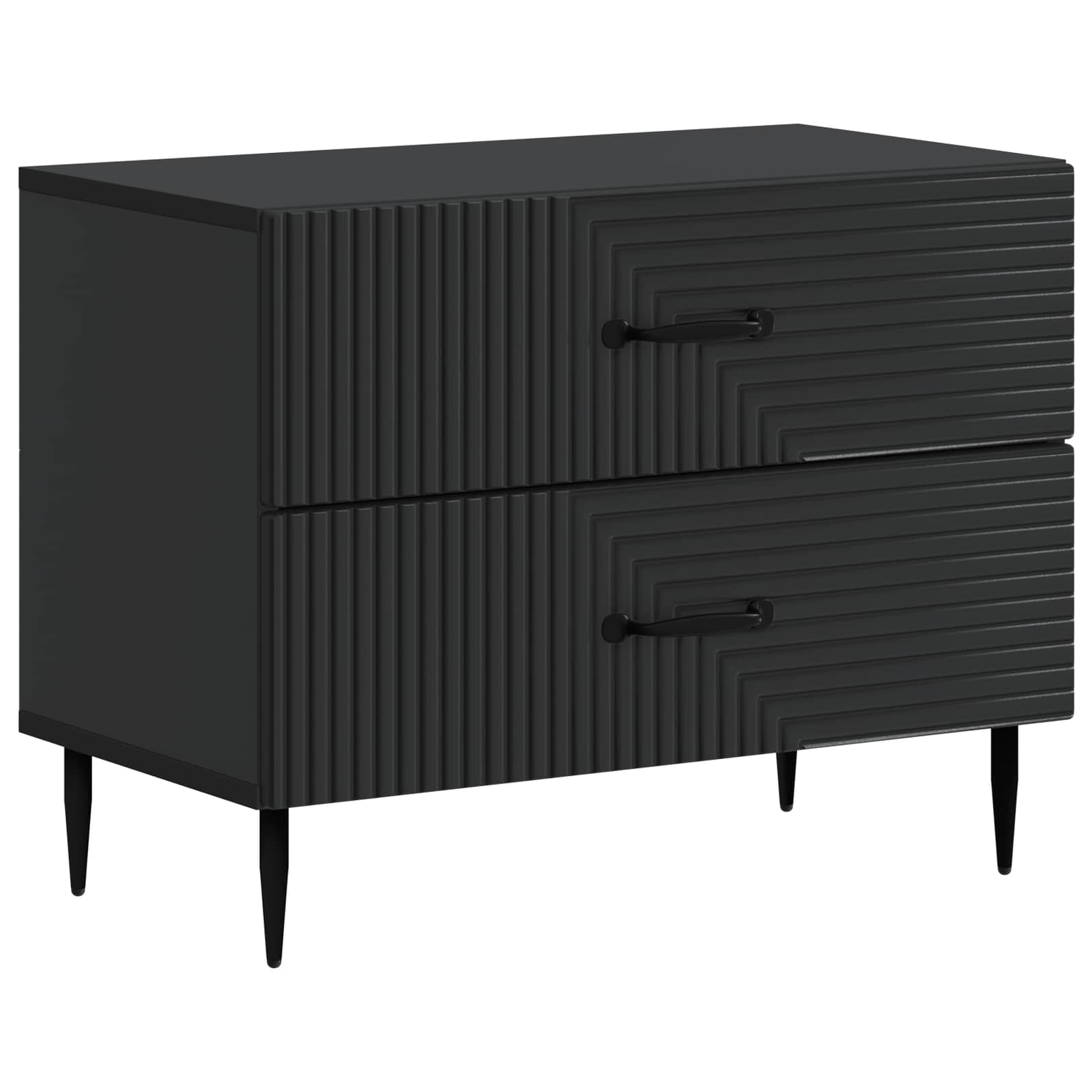 vidaXL Dulap de noapte Negru 62 x 34,5 x 47,5 cm Lemn prelucrat
