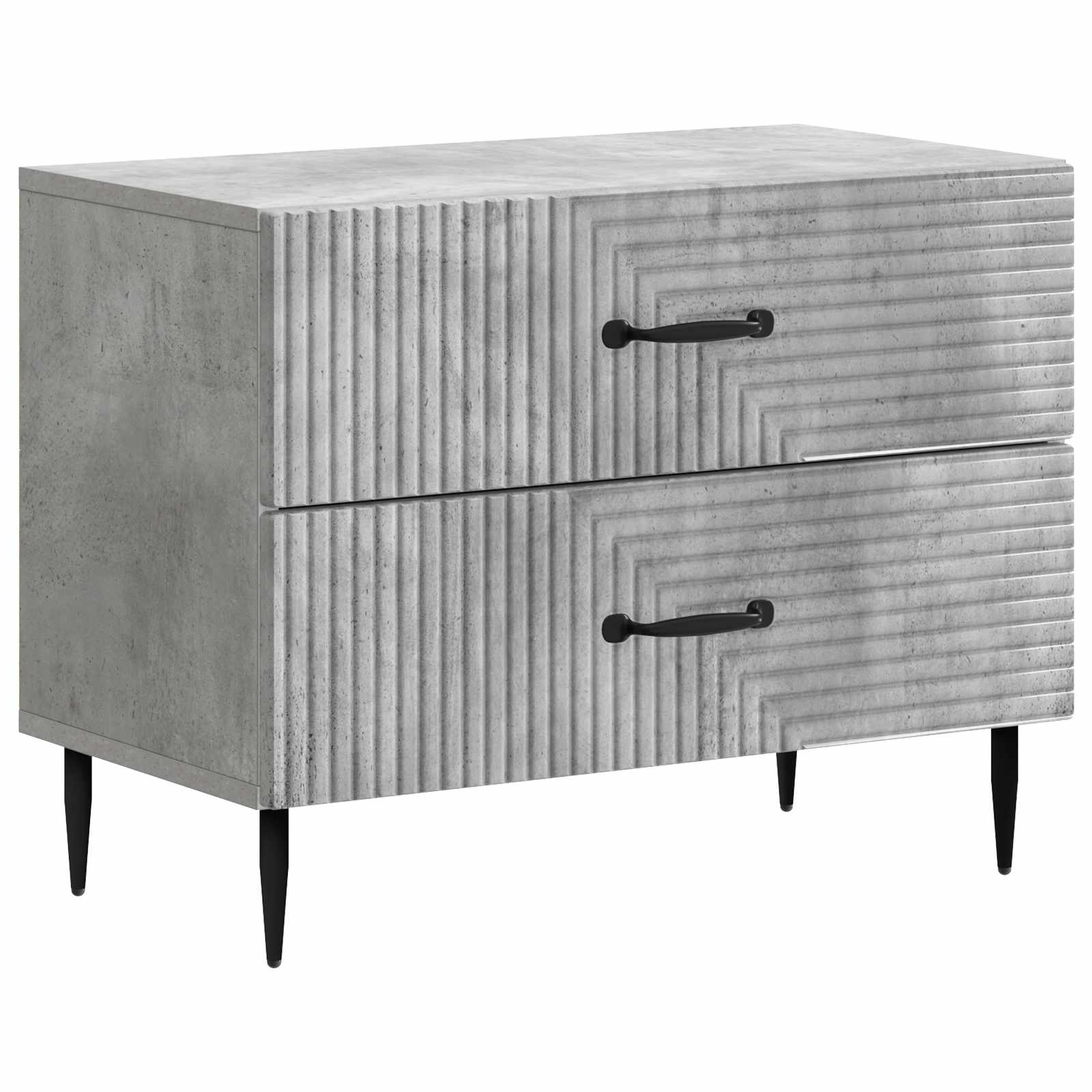 vidaXL Dulap de noapte Gri Beton 62 x 34,5 x 47,5 cm Lemn prelucrat