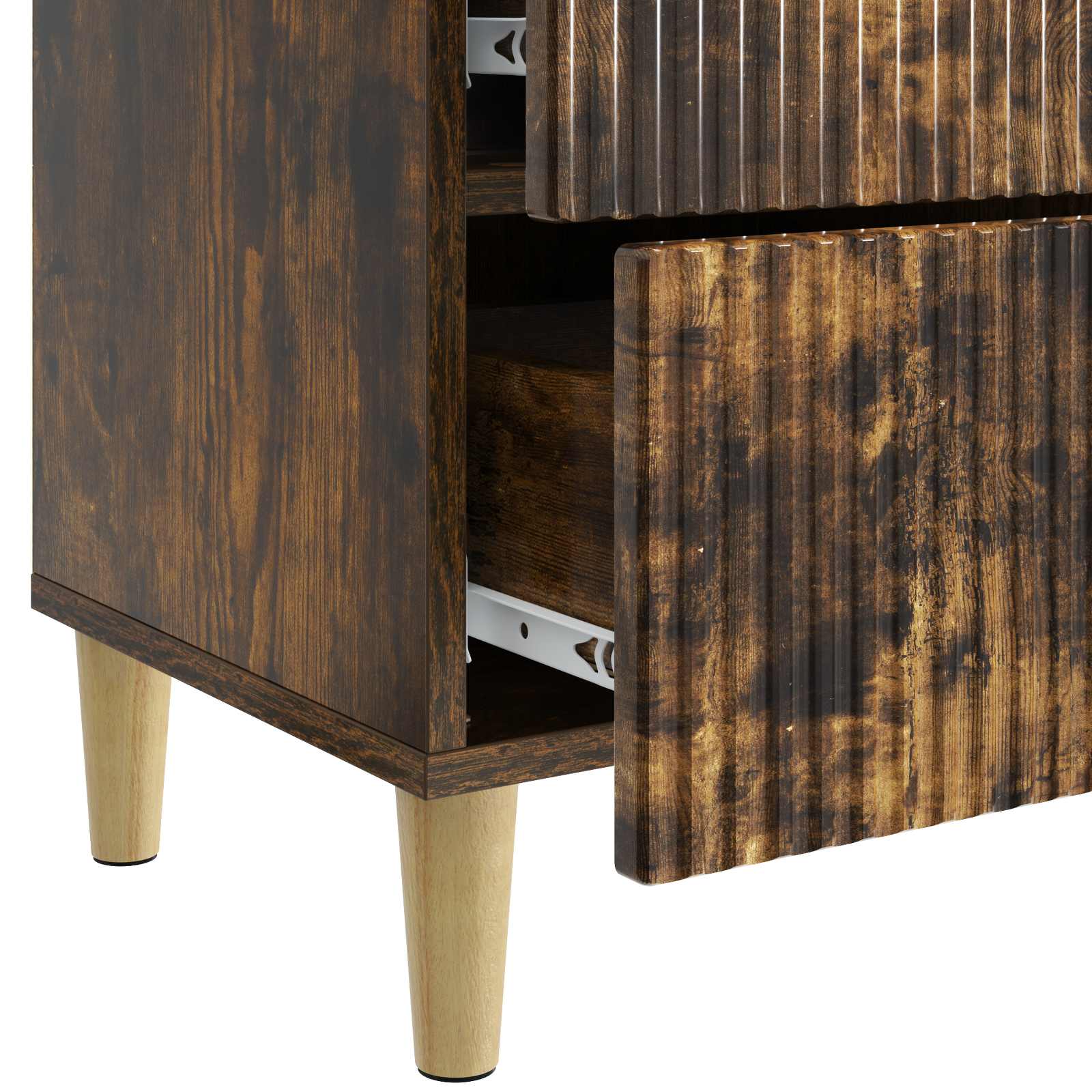 Nočna omarica Dimljen hrast 62 x 34,5 x 47,5 cm Inženirski les - slika 8