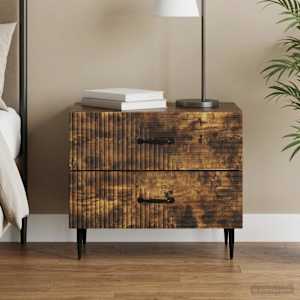Noční skříňka Kouřový dub 62 x 34,5 x 47,5 cm Kompozitní dřevo - obrázek 1