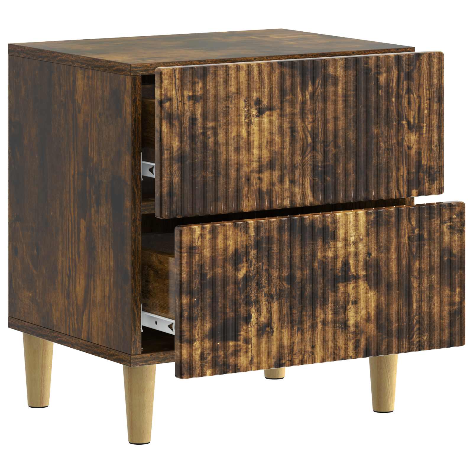 Nočna omarica Dimljen hrast 62 x 34,5 x 47,5 cm Inženirski les - slika 3