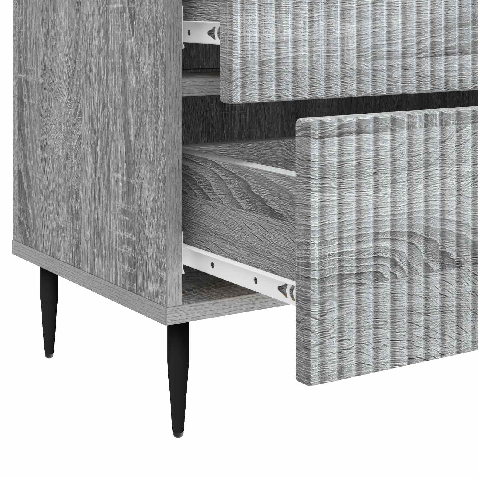 Nočna omarica Siva Sonoma 62 x 34,5 x 47,5 cm Inženirski les - slika 8