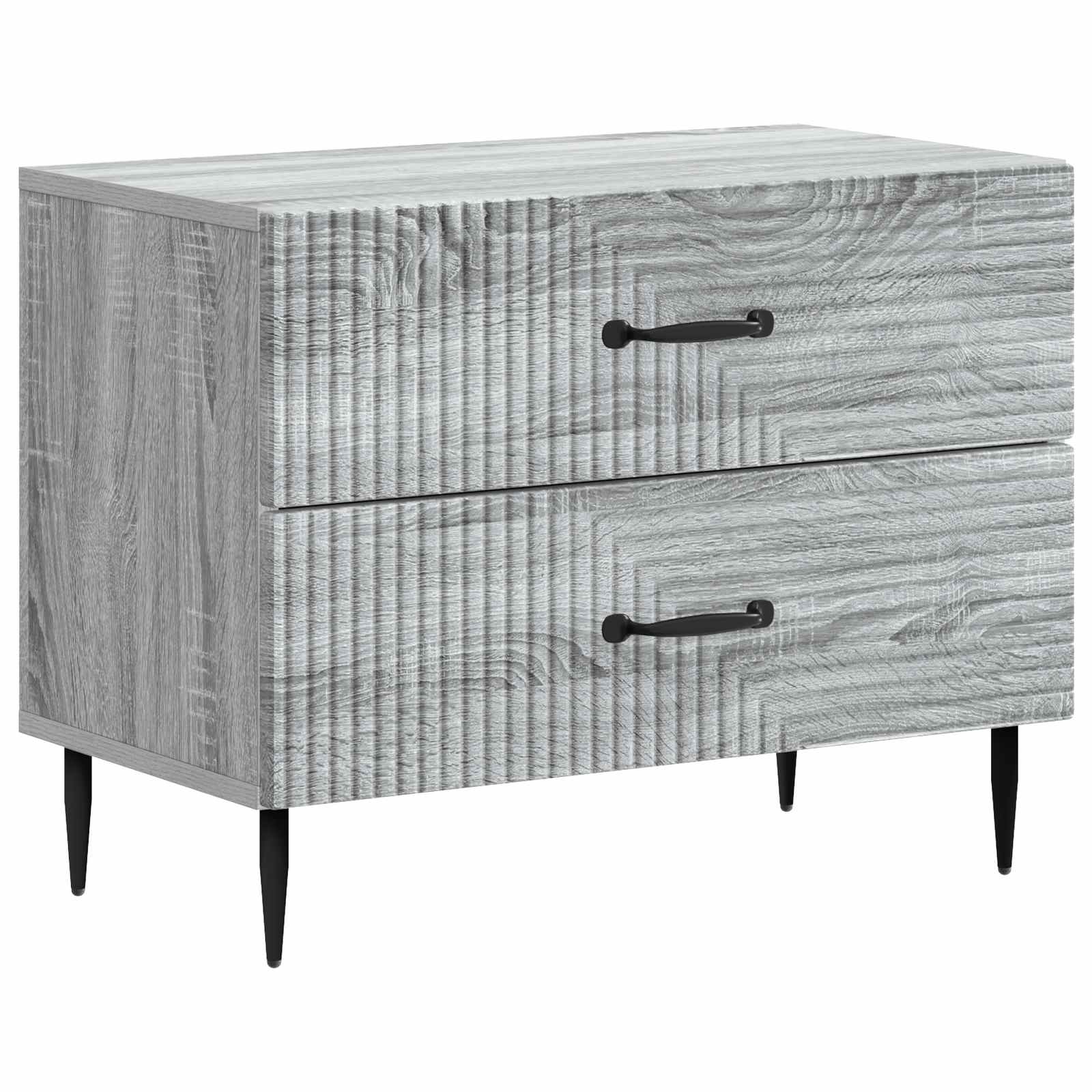 vidaXL Dulap de noapte Sonoma gri 62 x 34,5 x 47,5 cm Lemn prelucrat