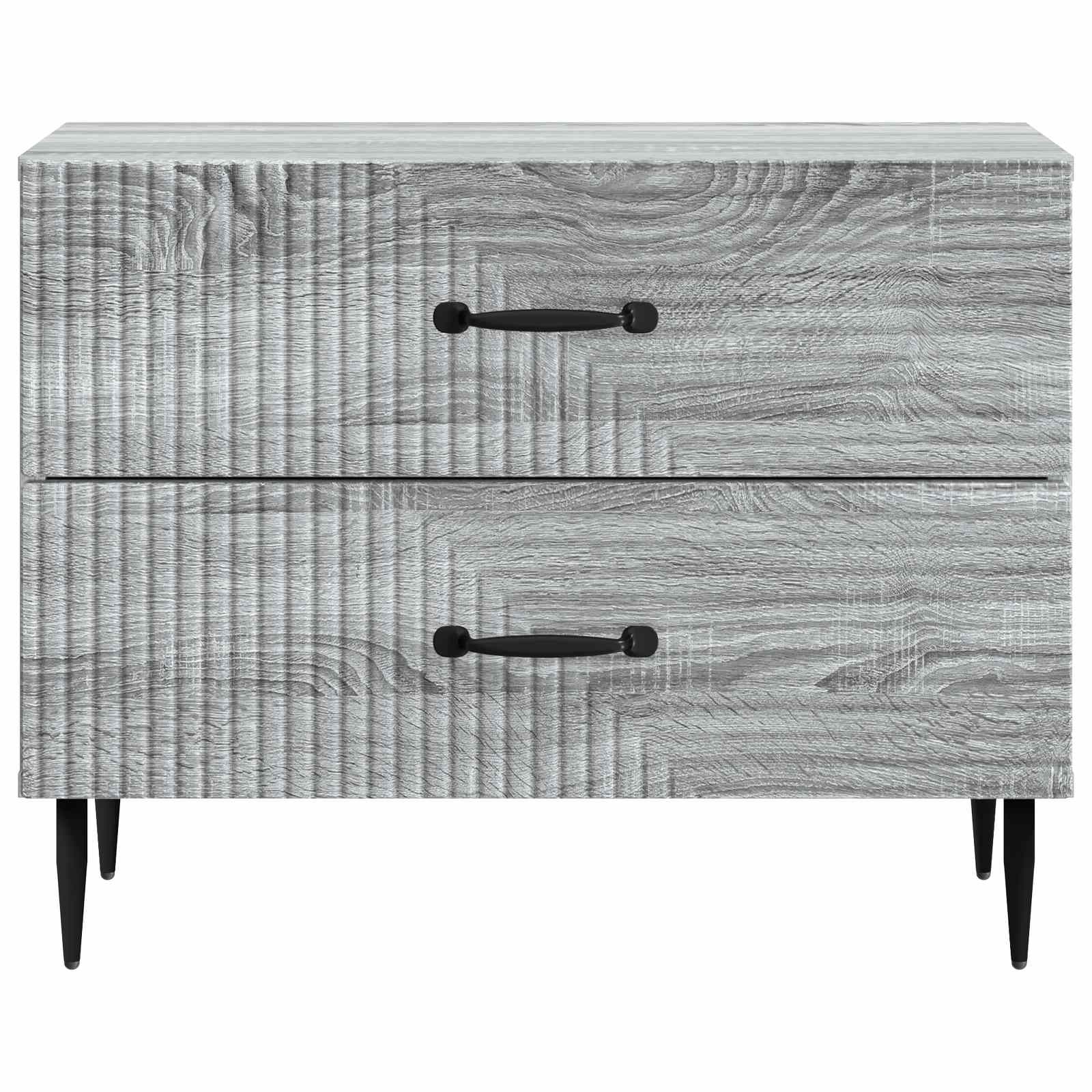 Nočna omarica Siva Sonoma 62 x 34,5 x 47,5 cm Inženirski les - slika 4