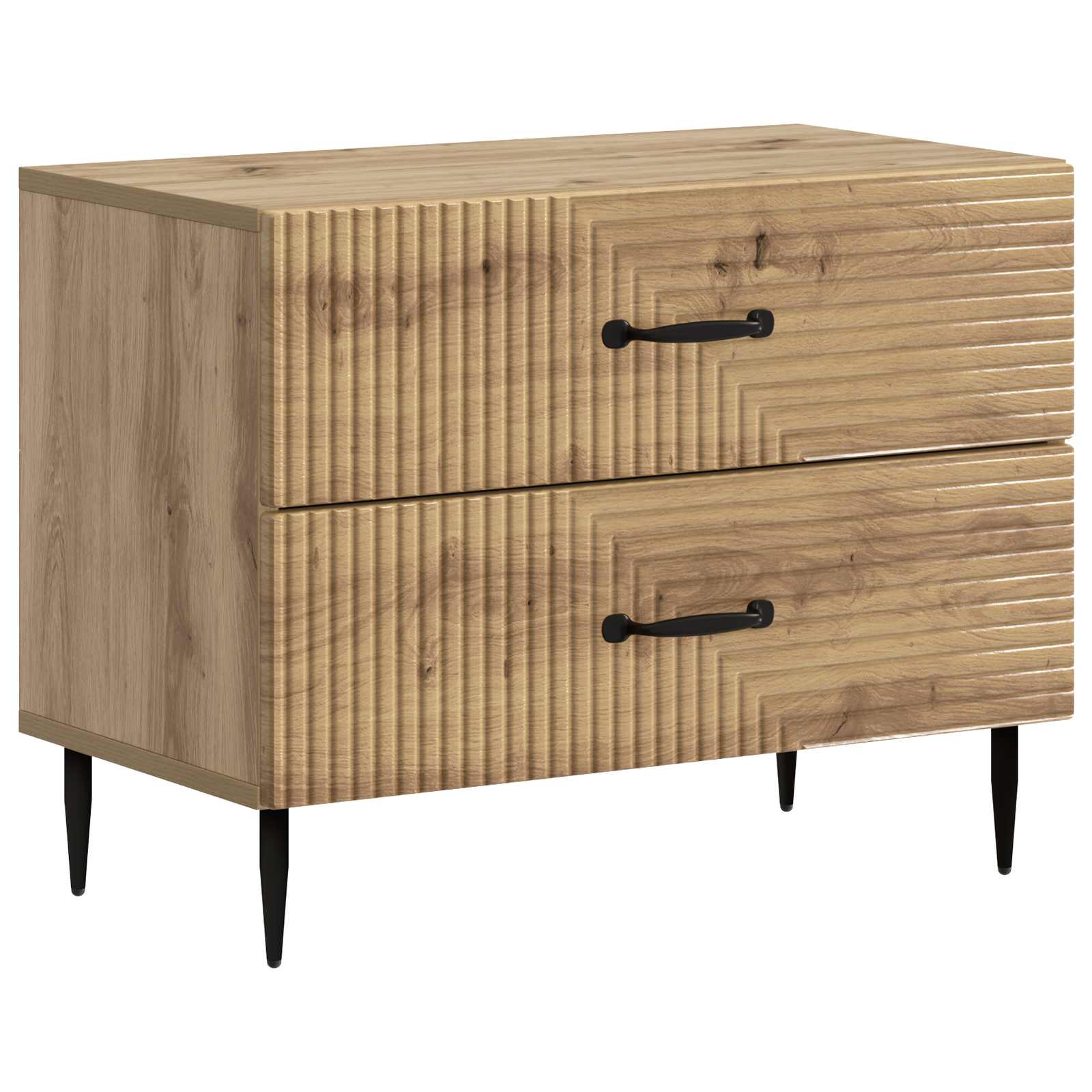 vidaXL Nachttisch Artisan-Eiche 62 x 34,5 x 47,5 cm Holzwerkstoff
