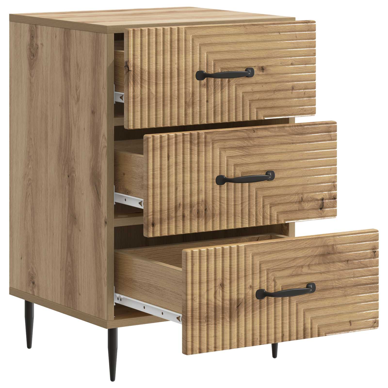 Nočna omarica Artisan hrast 43 x 41 x 66,5 cm Inženirski les - slika 3