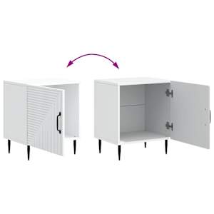 Noční skříňka 2 pcs Bílá 43 x 34,5 x 50 cm Kompozitní dřevo - obrázek 12