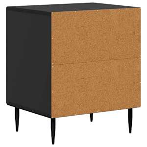 Noční skříňka 2 pcs Černá 43 x 34,5 x 50 cm Kompozitní dřevo - obrázek 9