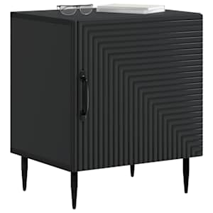 Noční skříňka 2 pcs Černá 43 x 34,5 x 50 cm Kompozitní dřevo - obrázek 3