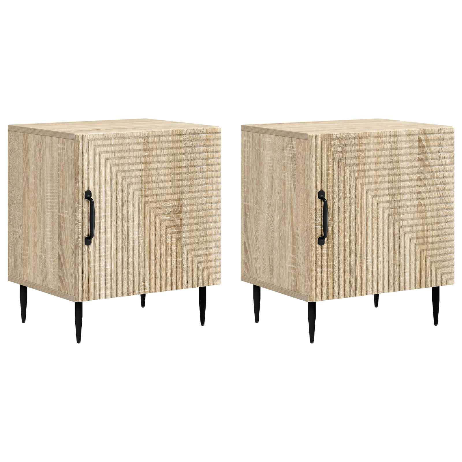 Noční skříňka 2 pcs Dub sonoma 43 x 34,5 x 50 cm