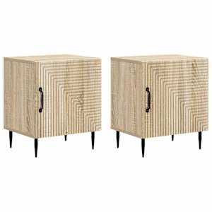 Noční skříňka 2 pcs Dub sonoma 43 x 34,5 x 50 cm - obrázek 2