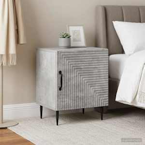 Nočna omarica 2 kos Betonsko siva 43 x 34,5 x 50 cm