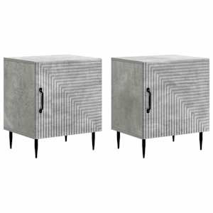 Nočna omarica 2 pcs Betonsko siva 43 x 34,5 x 50 cm