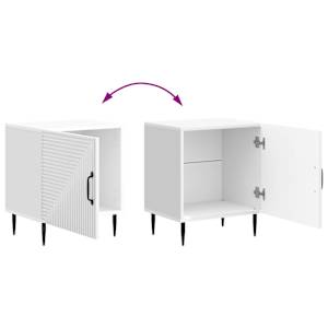 Noční skříňka 2 pcs Bílá s vysokým leskem 43 x 34,5 x 50 cm - obrázek 12