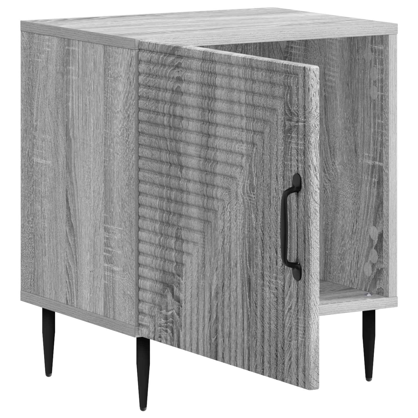 Nočna omarica Siva Sonoma 43 x 34,5 x 50 cm Inženirski les - slika 3