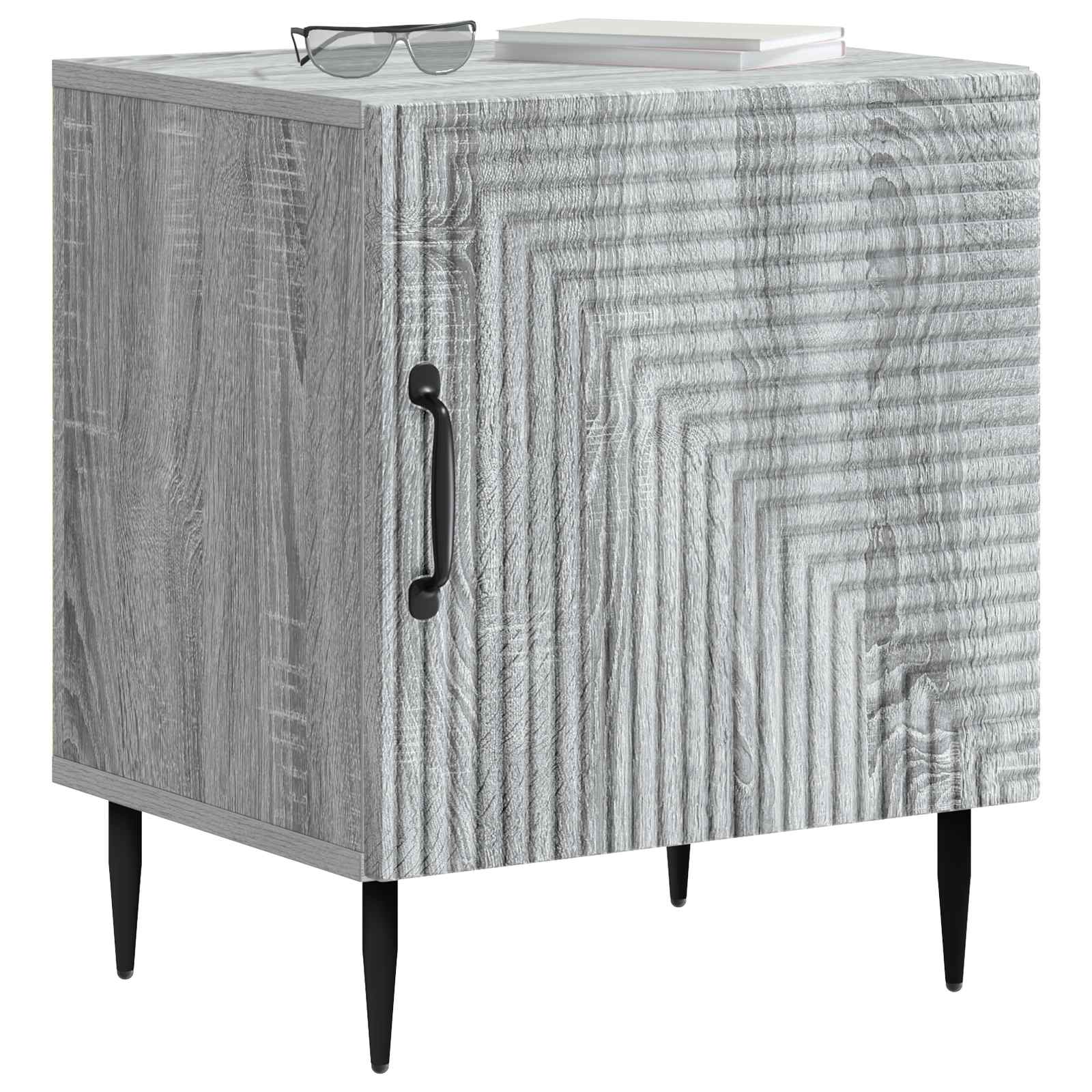 Nočna omarica Siva Sonoma 43 x 34,5 x 50 cm Inženirski les - slika 2