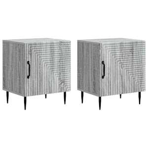 Noční skříňka 2 pcs Šedá sonoma 43 x 34,5 x 50 cm - obrázek 2