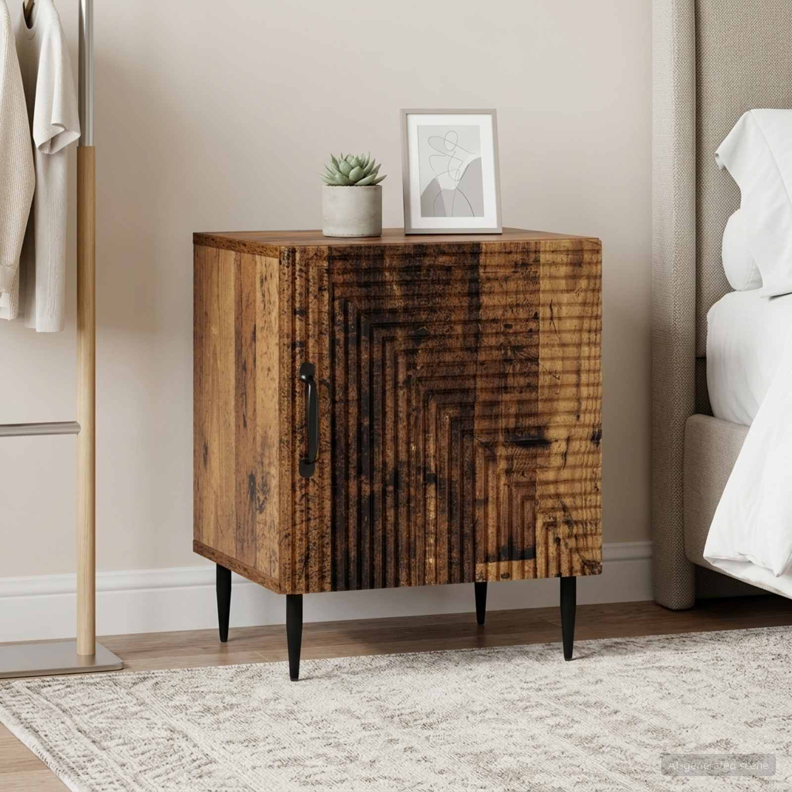 Κομοδίνο 2 pcs Παλαιωμένο ξύλο 43 x 34,5 x 50 εκ