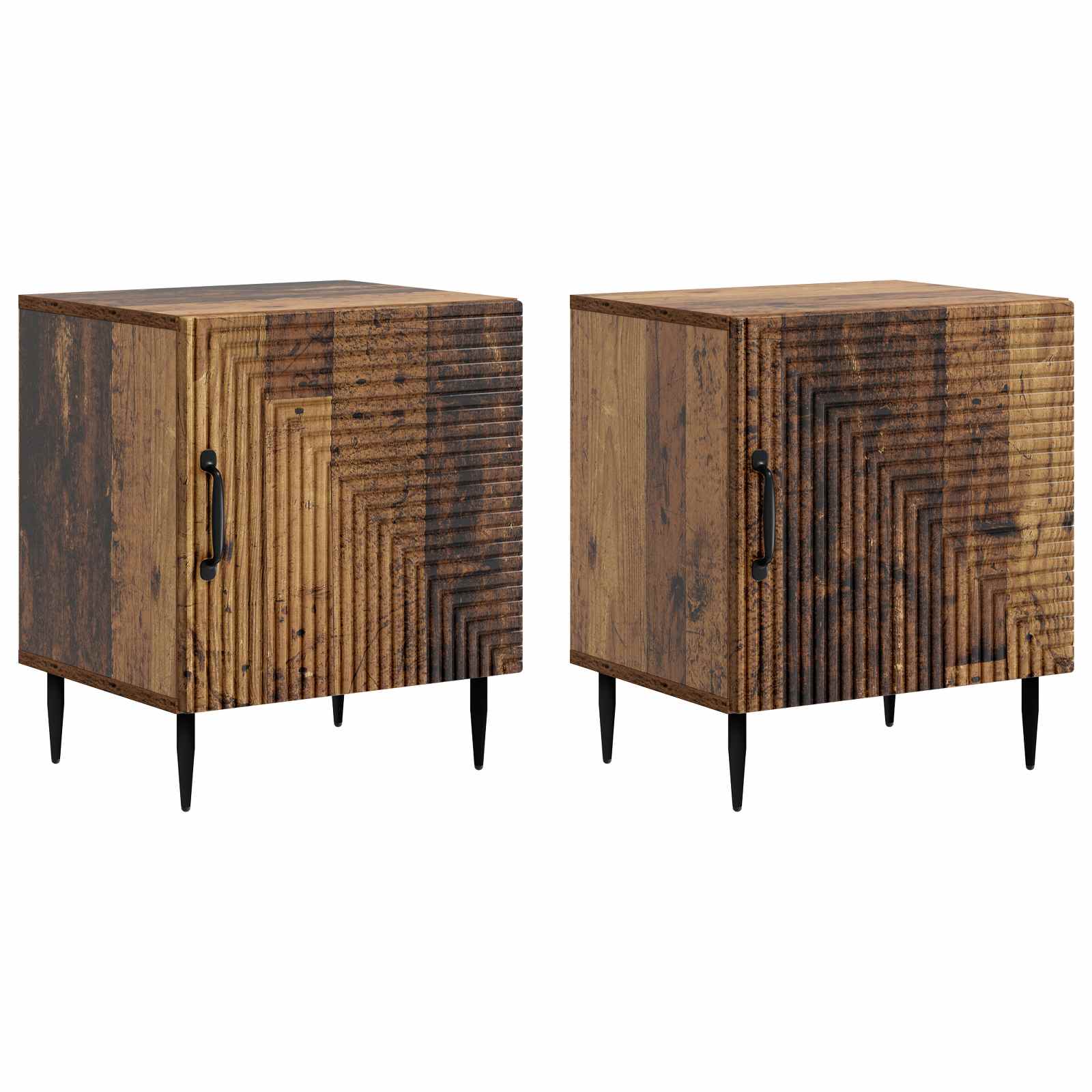 vidaXL Dulap de noapte 2 pcs Lemn vechi 43 x 34,5 x 50 cm