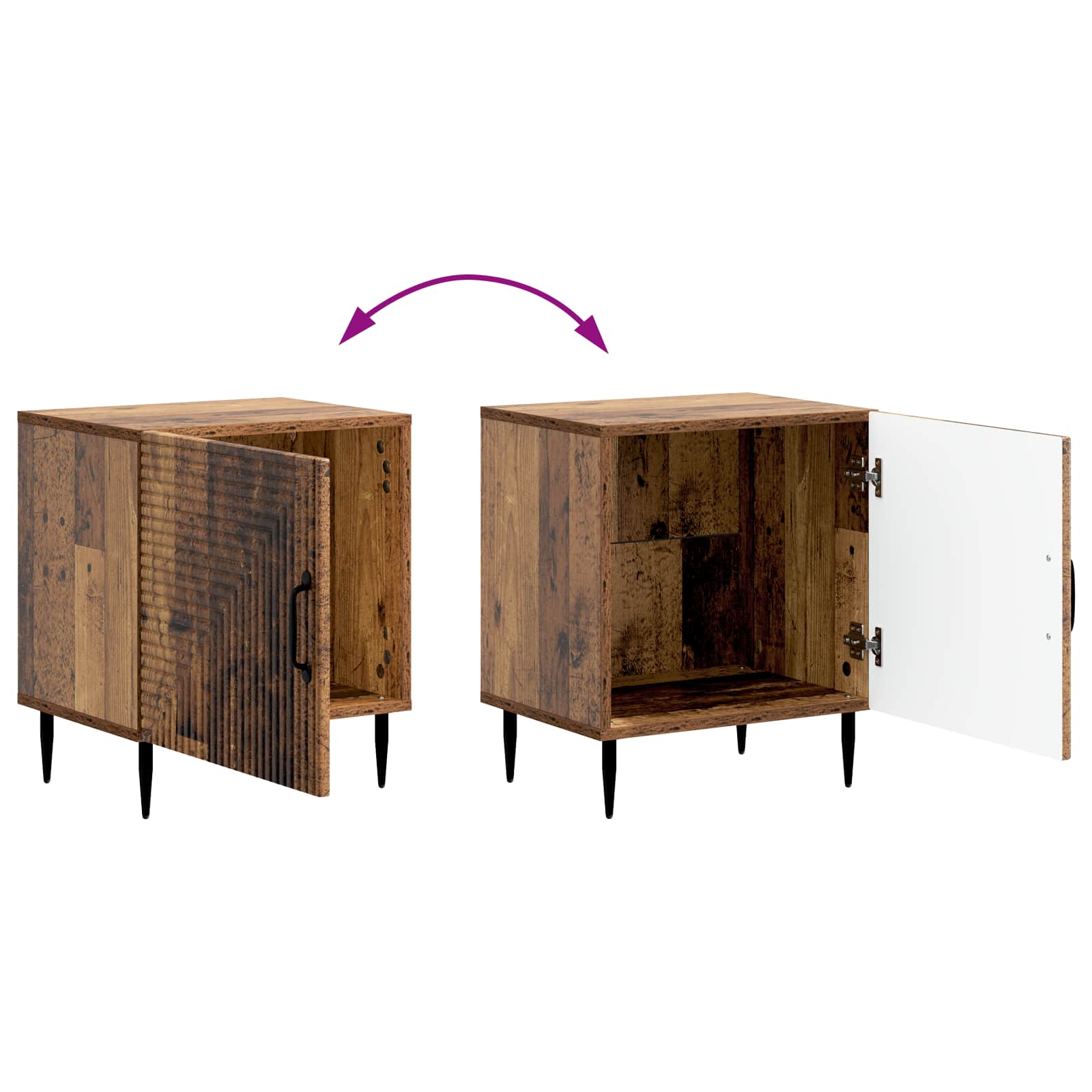 Nočna omarica 2 pcs Star les 43 x 34,5 x 50 cm Inženirski les - slika 10