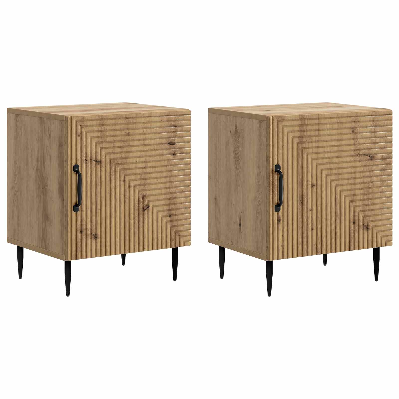 vidaXL Nachttisch 2 pcs Artisan-Eiche 43 x 34,5 x 50 cm Holzwerkstoff