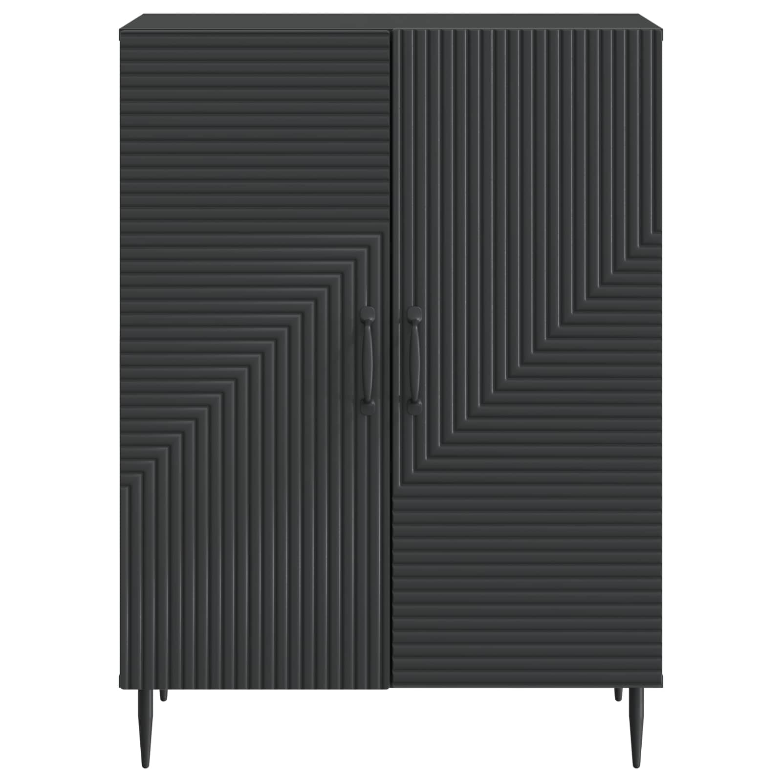Servírovací skříň Černá 66 x 34,5 x 89,5 cm Kompozitní dřevo - obrázek 4