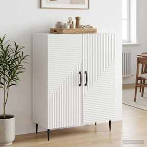Servírovací skříň Bílá s vysokým leskem 66 x 34,5 x 89,5 cm - obrázek 4
