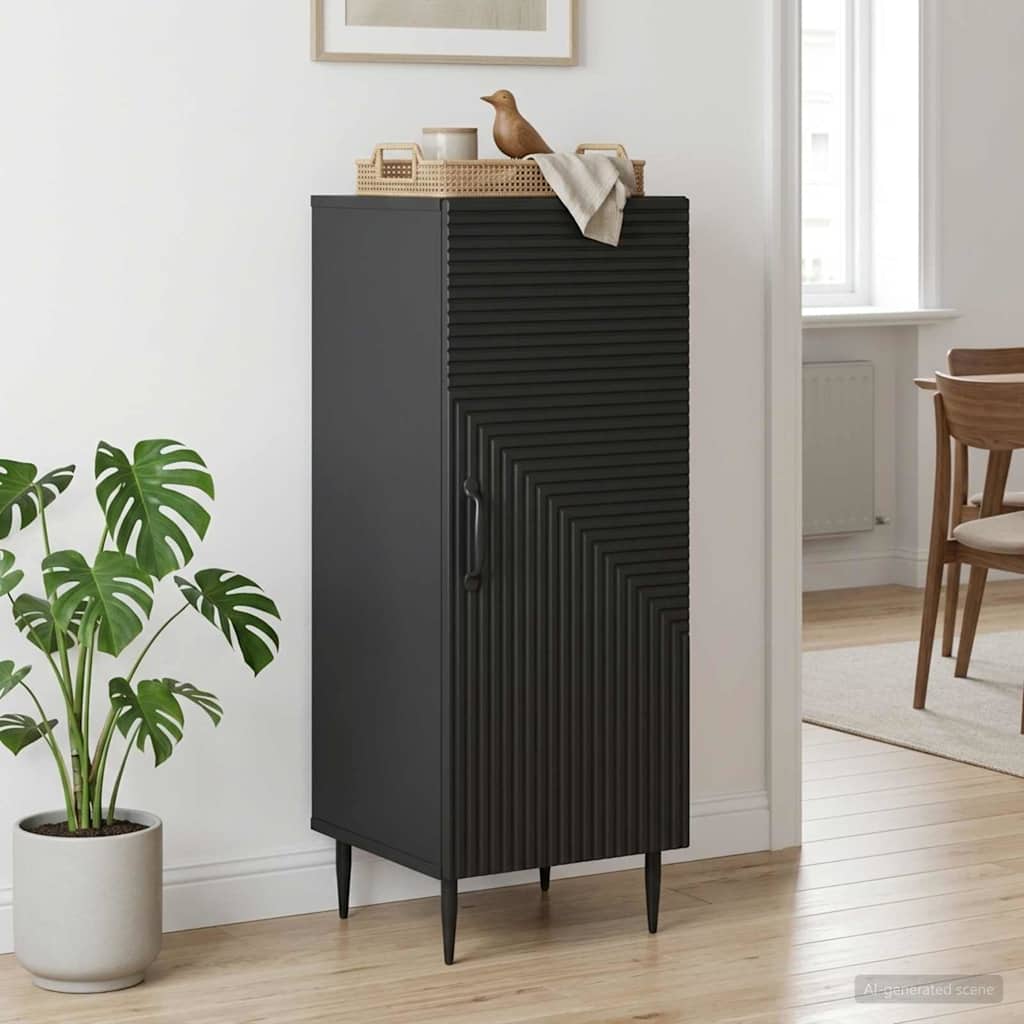 vidaXL Bufet Negru 33 x 34,5 x 89,5 cm Lemn prelucrat