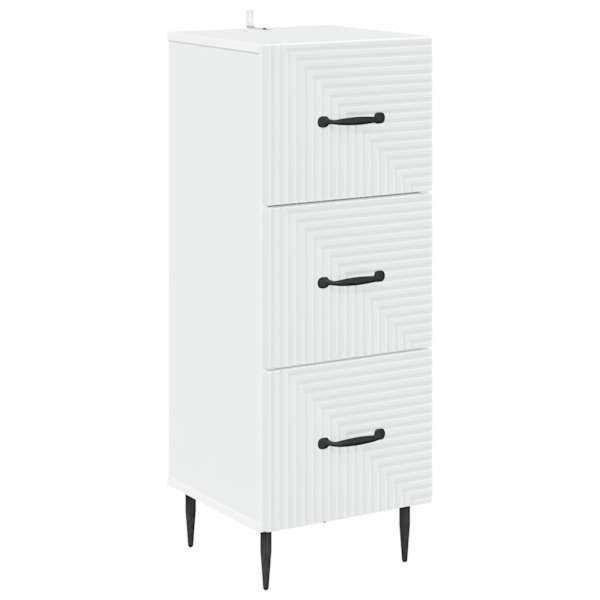 vidaXL Sahtlib&uuml;roo Valge 33 x 34,5 x 89,5 cm Tehispuit