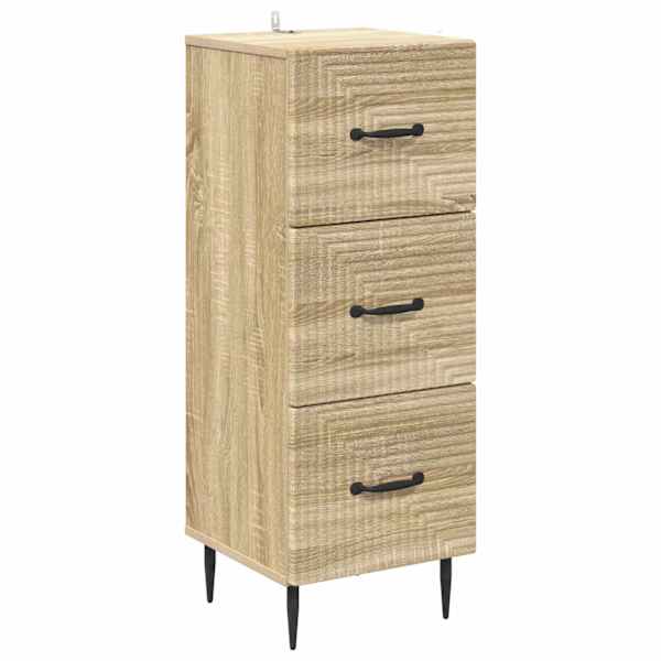 vidaXL Sahtlib&uuml;roo Sonoma tamm 33 x 34,5 x 89,5 cm Tehispuit