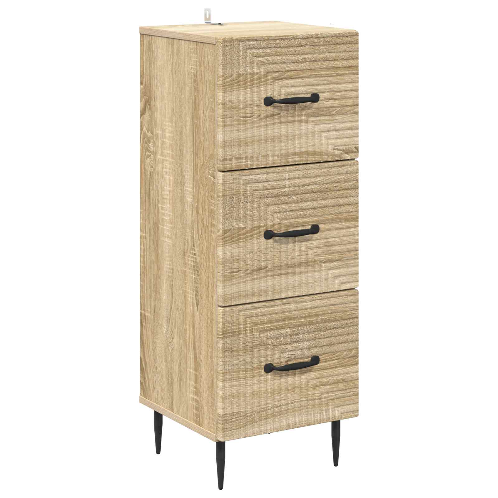 vidaXL Dulap cu sertare Stejar Sonoma 33 x 34,5 x 89,5 cm