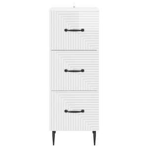 Skříň se zásuvkami Bílá s vysokým leskem 33 x 34,5 x 89,5 cm - obrázek 6