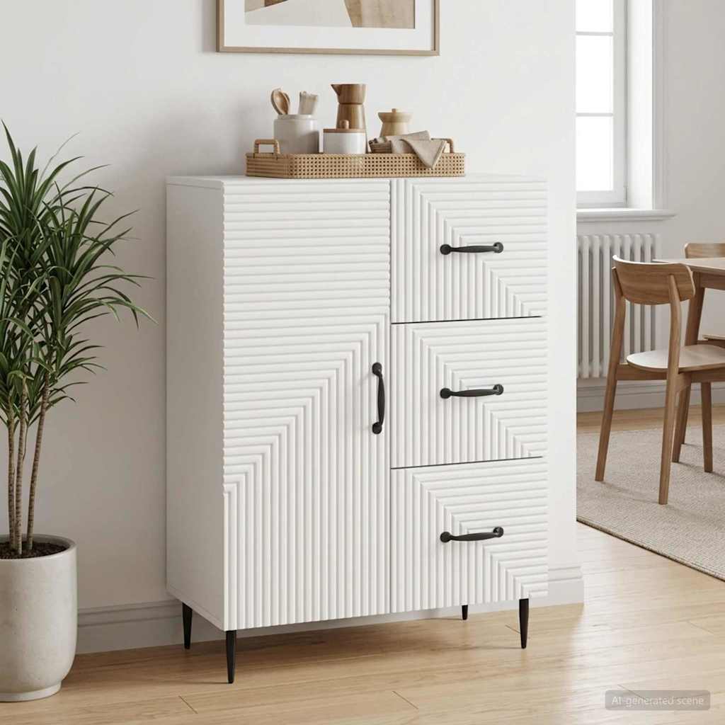 vidaXL Bufet Alb 66 x 34,5 x 89,5 cm Lemn prelucrat