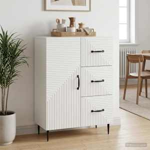 Servírovací skříň Bílá 66 x 34,5 x 89,5 cm Kompozitní dřevo