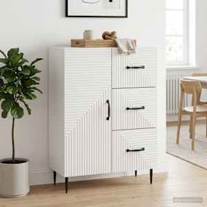 Servírovací skříň Bílá s vysokým leskem 66 x 34,5 x 89,5 cm - obrázek 1