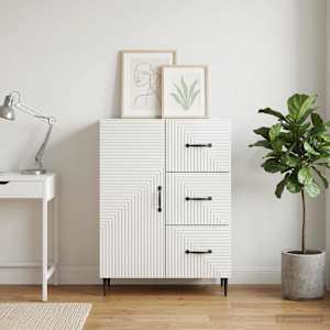 Servírovací skříň Bílá s vysokým leskem 66 x 34,5 x 89,5 cm - obrázek 4
